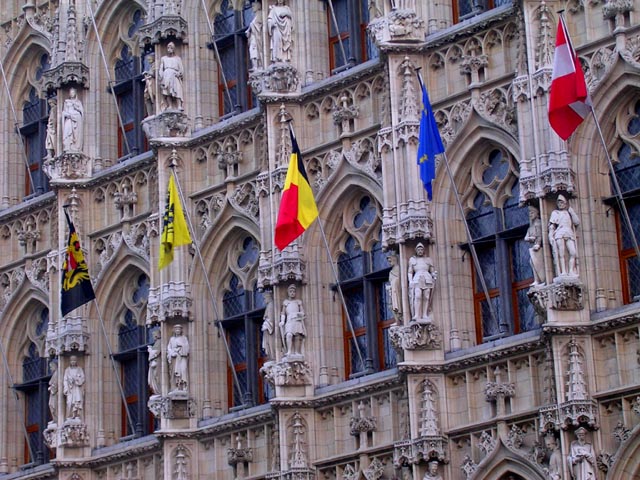 Stadhuis (Town Hall) Detail<br>Leuven, Belgium