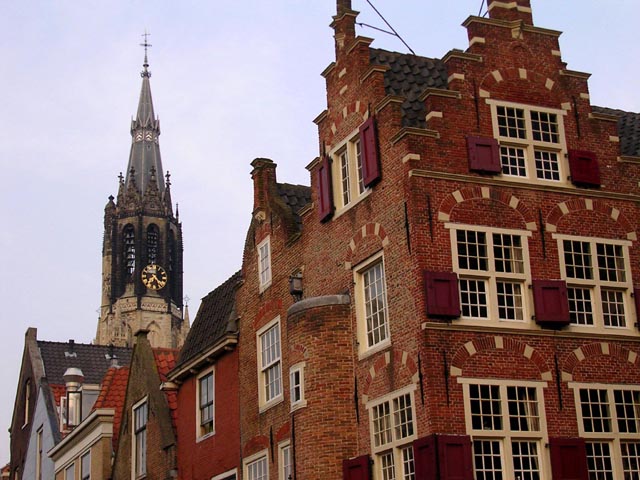 Nieuwe Kerk<br>From Corner of Cameretten and Wynhaven Streets<br>Delft, Holland