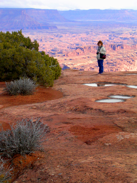 Carolyn Mueller at Green River Overlook<br>Canyonlands National Park, Utah