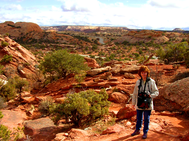 Carolyn Along Upheaval Dome Trail<br>Canyonlands National Park, Utah
